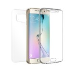 Husa 360 Samsung Galaxy S6 Edge Transparenta Silicon TPU Antishock Antizgarieturi