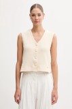 Pedro del Hierro vestă culoarea bej, un singur r&acirc;nd de nasturi, 4539645