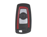 Cheie smartkey compatibila BMW F30/F31, 3 butoane, 434MHz, ID49, contur rosu