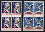 ROMANIA 1966 - Cosmonautica / serie completa in blocuri MNH ( 2 imagini)