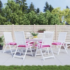 vidaXL Perne pentru scaun, 6 buc., roz, 40x40x7 cm, material textil foto