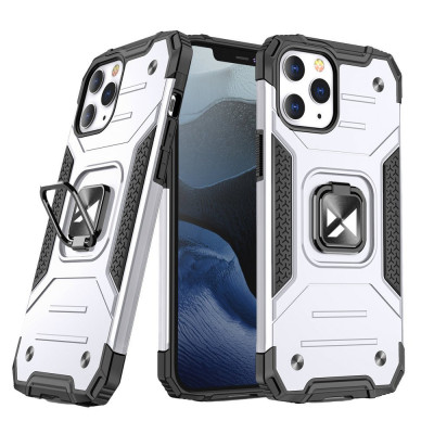 Wozinsky Ring Armor Husă Kickstand Tough Rugged Cover Pentru IPhone 12 Pro Max Argintiu 9111201919273 foto