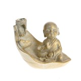 Suport conuri parfumate cu statueta Buddha 10 cm