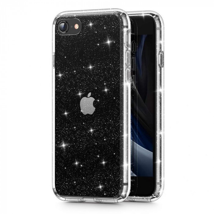 Husa Tech-Protect Glitter pentru Apple iPhone 7/8/SE 2020/2022 Transparent