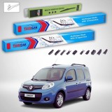 Cumpara ieftin Ștergătoare Renault Kangoo II Hayon 2008-prezent | Set Față și Spate Flat Premium &ndash; TeamCar&reg;