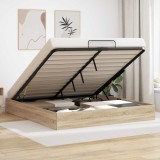 vidaXL Cadru de pat otoman Stejar Sonoma 193 x 120 x 25 cm PAL 3409207