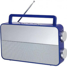 Radio analogic AM/FM Clip Sonic RA1048B, Port casti (Albastru/Gri)