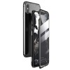 Husa iPhone XS Max - Sticla Fata+Spate 360 grade, Cadru metalic cu magneti, Neagra, Universal