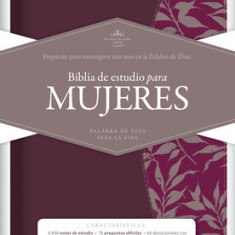 Rvr 1960 Biblia de Estudio Para Mujeres, Vino Tinto/Fucsia Simil Piel