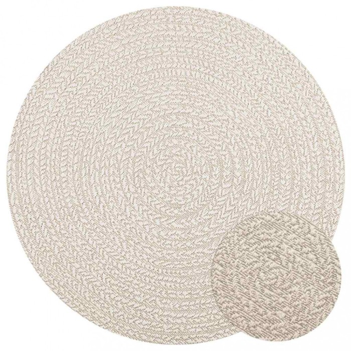vidaXL Covor &bdquo;ZIZUR&rdquo; crem aspect iută pentru interior și exterior 4010385