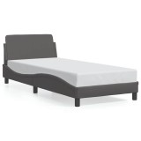 Cumpara ieftin Cadru de pat, Dover, gri, 80x200 cm, piele ecologica