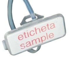 Eticheta 20x45mm cu capac transparent si suport prindere 1buc 062 129 112045 SapiSelco Italy