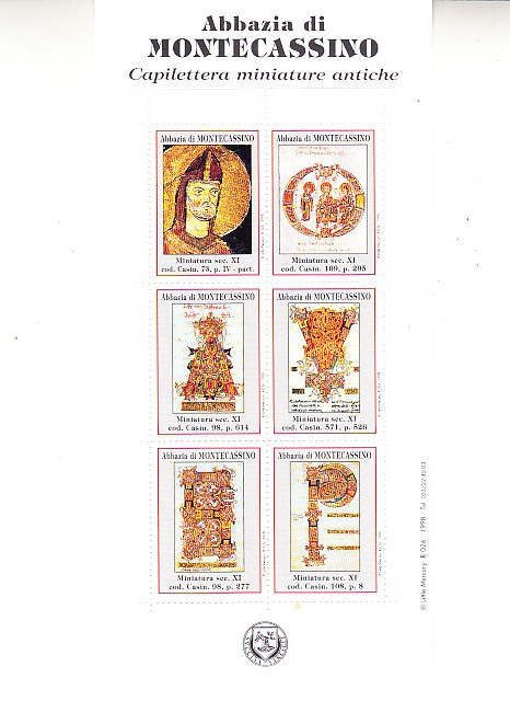 D12 - piesa filatelica - Abatia Montecassino - bloc filatelic