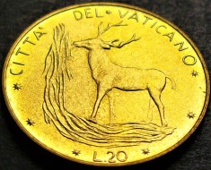 Moneda 20 LIRE - VATICAN, anul 1972 * cod 5285 B - Papa Paul VI-lea = UNC