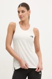 The North Face top sport Flex femei, culoarea bej, NF0A8BRTQLI1