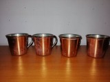 4x cana ceasca vintage de cupru / metal marcat Dorre Produkter Suedia