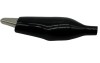 Clips crocodil negru izolat PVC, 60V DC, grip max 8mm, 36.2x7.4x10mm, deschidere 11.5mm, conexiuni temporare
