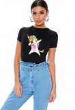 Tricou dama negru - Cool Unicorn - 2XL, THEICONIC