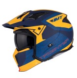 Cumpara ieftin Casca MT Streetfighter SV S Totem C3 galben mat (ochelari soare integrati) &ndash; masca (protectie) barbie si cozoroc detasabile &ndash; omologare noua ECE 22.06