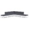 Set mobilier de gradina cu perne, 7 piese, alb, lemn masiv pin