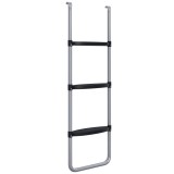 SPORTNOW Scară de trambulină cu 3 sau 2 trepte late orizontale, carlig universal, capacitate de 120 kg, 110 x 32 cm argintiu | Aosom Romania