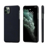 Cumpara ieftin Husa Cover Fibra Pitaka MagEZ Plain Magnet pentru iPhone 11 Pro KI1101 Negru