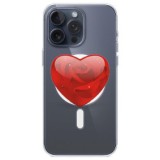 Husa personalizata apple iphone 15, magsafe, rose heart