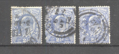 Great Britain 1911 King Edward VII x 3 Mi.107B K.15:14 used AM.397 foto