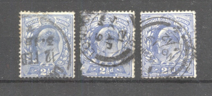 Great Britain 1911 King Edward VII x 3 Mi.107B K.15:14 used AM.397