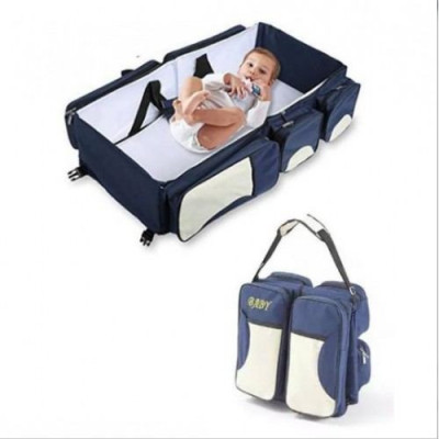 Geanta multifunctionala 3 in 1 Baby Travel Bleumarin foto