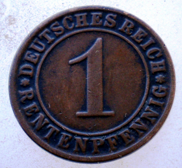 7.676 GERMANIA WEIMAR 1 RENTENPFENNIG 1924 D
