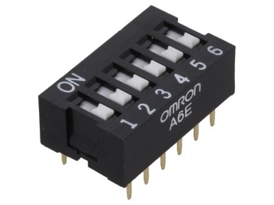 Comutator DIP-SWITCH 6 Secțiuni ON-OFF 24V foto
