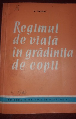 REGIMUL DE VIATA IN GRADINITA DE COPII M NICOARA foto