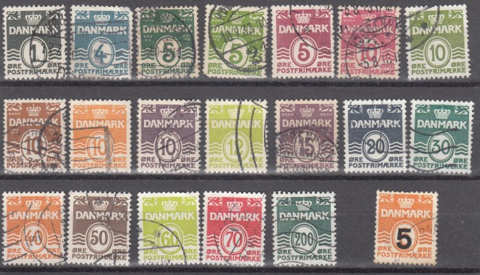 A12 S6 10 - Timbre foarte vechi - Danemarca - valori porto