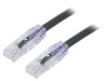 Patch cord negru 3m UTP Cat6a 10Gig