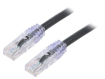 Patch cord negru 3m UTP Cat6a 10Gig foto