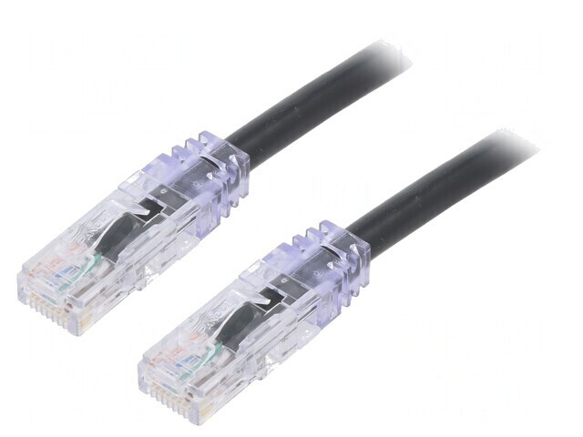 Patch cord negru 3m UTP Cat6a 10Gig