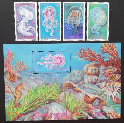 SOMALIA-MEDUZE-VIATA MARINA- 4V.+1coala mica**SOM 156 foto