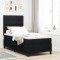 vidaXL Pat cu arcuri cu saltea cu headboard Negru 80 x 200 cm țesătură 3342825