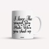 Cana alba personalizata I love the sound you make when you shut up, INOVATIX&reg;. 330ml, Oem