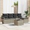 vidaXL Set de canapele pentru grădină 6 pcs Gri deschis Rattan poli 3346352