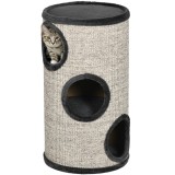 PawHut Copac de Zgăriere cu 3 Nivele, incl. Suprafața de zgărire din sfoară de sisal, Copac de zgăriere pentru pisici, 38 cm x 38 cm x 70 cm, Gri | Ao