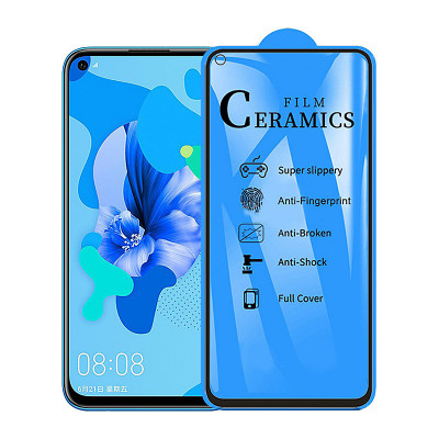 Folie Protectie Ecran OEM pentru Huawei P20 lite (2019) / Huawei nova 5i, Plastic, Full Face, Full Glue, 2.5D, Neagra foto