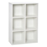 HOMCOM Mobile Libreria a 6 Cubi Moderno a Parete in Legno Bianco | Aosom Romania
