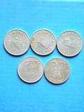 Lot Monede Rom&acirc;nia 10 lei 1990,1991,1992,1994,1995