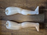 Picioare originale papusa Aradeanca mare (cca. 80 - 86 cm), anii '80, piese pentru restaurare