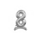 Balon folie stativ sub forma de cifra, argintiu 74 cm-Tip Cifra 8