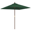 Umbrela soare de gradina stalp din lemn verde 198x198x231 cm GartenMobel Dekor, vidaXL