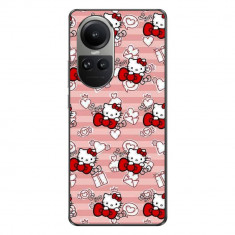 Husa compatibila cu Oppo Reno10 5G Silicon Gel Tpu Model Hello Kitty Roz Pattern