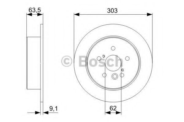 Disc frana TOYOTA RAV 4 II (CLA2, XA2, ZCA2, ACA2) (2000 - 2005) BOSCH 0 986 479 C02